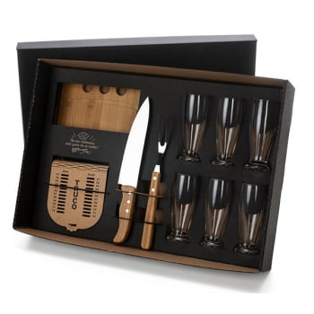 Kit Churrasco Personalizado 10 Peças Com jogo de Cartas SMKT-90054 Brinde Personalizado