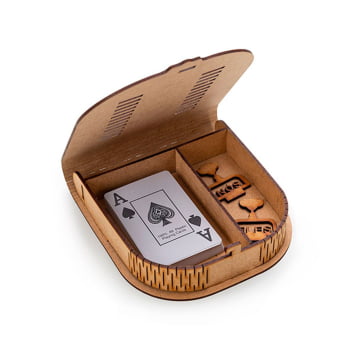 Kit Churrasco Personalizado 10 Peças Com jogo de Cartas SMKT-90054 Brinde Personalizado