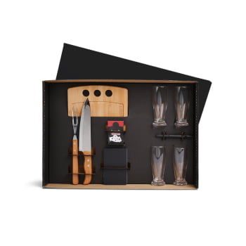 Kit Churrasco Personalizado 10 Peças Com jogo de Cartas SMKT-90079 Brindes Personalizados