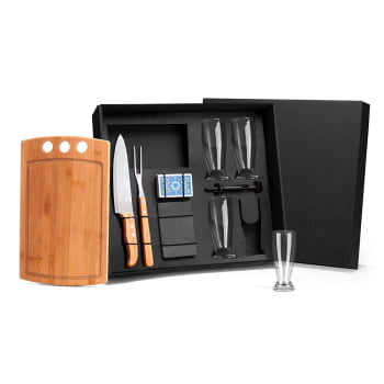 Kit Churrasco Personalizado 10 Peças Com jogo de Cartas SMKT-90079 Brindes Personalizados