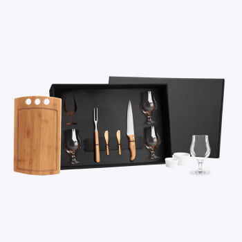 Kit Churrasco Personalizado 11 Peças Caixa Preta SMKT-90008 Brindes Personalizados