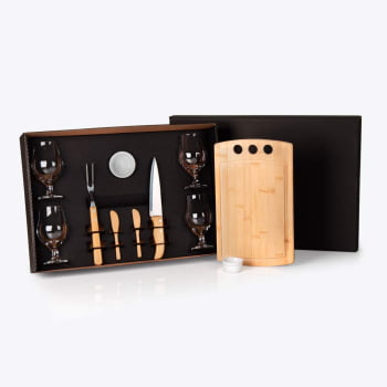 Kit Churrasco Personalizado 11 Peças Caixa Preta SMKT-90008 Brindes Personalizados