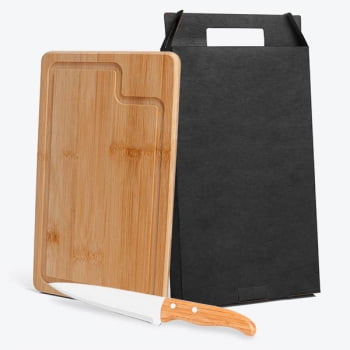 Kit Churrasco Personalizado 2 Peças Caixa Preta SMMB-19073 Brinde Personalizado