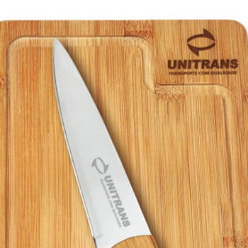 Kit Churrasco Personalizado 2 Peças Caixa Preta SMMB-19073 Brinde Personalizado