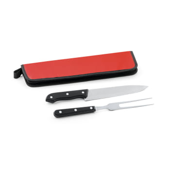 Kit Churrasco Personalizado 2 Peças SP94137 Estojo 210D Brindes Personalizados
