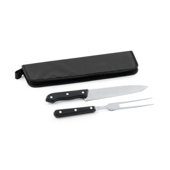 Kit Churrasco Personalizado 2 Peças SP94137 Estojo 210D Brindes Personalizados