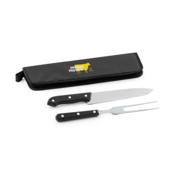 Kit Churrasco Personalizado 2 Peças SP94137 Estojo 210D Brindes Personalizados