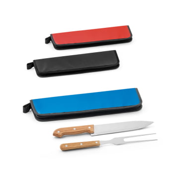 Kit Churrasco Personalizado 2 Peças SP94138 Estojo 210D Brinde Personalizado