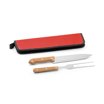 Kit Churrasco Personalizado 2 Peças SP94138 Estojo 210D Brinde Personalizado