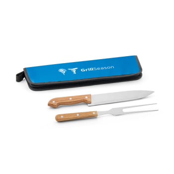 Kit Churrasco Personalizado 2 Peças SP94138 Estojo 210D Brinde Personalizado