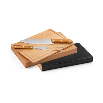 Kit Churrasco Personalizado 2 Peças SP94143 Caixa Kraft Brindes Personalizados