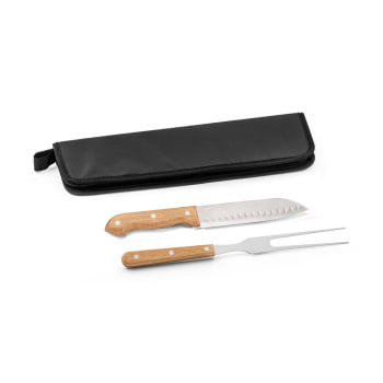 Kit Churrasco Personalizado 2 Peças SP94365 Estojo 210D Brindes Personalizados