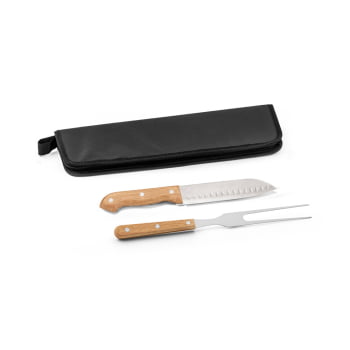 Kit Churrasco Personalizado 2 Peças SP94365 Estojo 210D Brindes Personalizados
