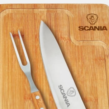 Kit Churrasco Personalizado 3 Peças Caixa Preta SMMB-04093 Brinde Personalizado