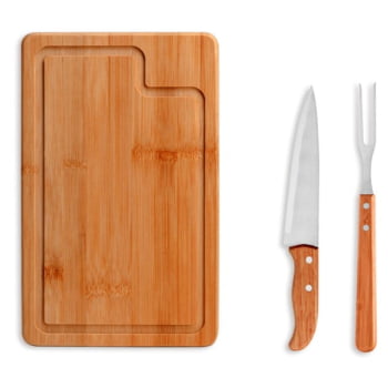 Kit Churrasco Personalizado 3 Peças Caixa Preta SMMB-19063 Brinde Personalizado