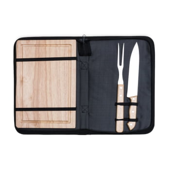 Kit Churrasco Personalizado 3 Peças Com Estojo de Nylon X13788 Brindes Personalizados