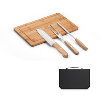 Kit Churrasco Personalizado 3 Peças SP94107 Estojo 210D Brinde Personalizado