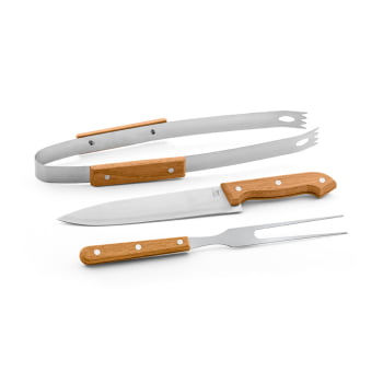 Kit Churrasco Personalizado 3 Peças SP94145 Estojo 210D Brinde Personalizado