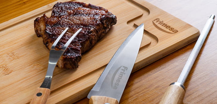 Kit Churrasco Personalizado 4 Peças Caixa Preta SMMX-19266 Brinde Personalizado