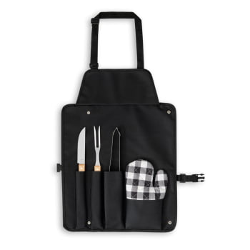 Kit Churrasco Personalizado 4 Peças Com Estojo 600D SP94112 Brindes Personalizados