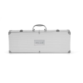 Kit Churrasco Personalizado 4 Peças SP94141 Estojo Alumínio Brindes Personalizados