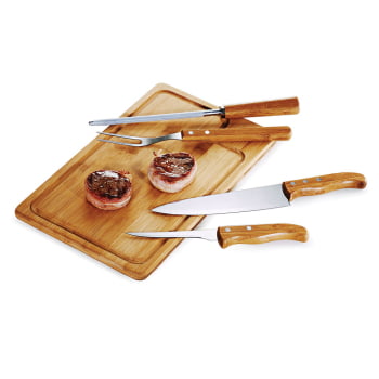 Kit Churrasco Personalizado 5 Peças Caixa Preta SMMB-04183 Brindes Personalizados