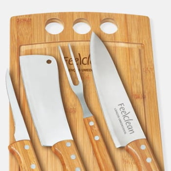 Kit Churrasco Personalizado 5 Peças Caixa Preta SMMB-21543 Brindes Personalizados