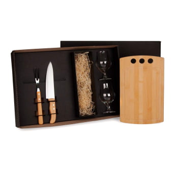 Kit Churrasco Personalizado 5 Peças Cerveja SMKT-90017 Brinde Personalizado