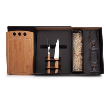 Kit Churrasco Personalizado 5 Peças Cerveja SMKT-9044P Brinde Personalizado