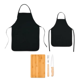 Kit Churrasco Personalizado 5 Peças Com Avental SMMX-19C66 Brindes Personalizados