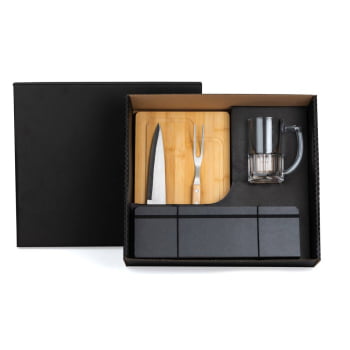 Kit Churrasco Personalizado 5 Peças com Caneca SMKT-9040K Brindes Personalizados