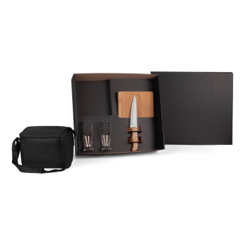 Kit Churrasco Personalizado 5 Peças com Copos SMKT-9047E Brindes Personalizados