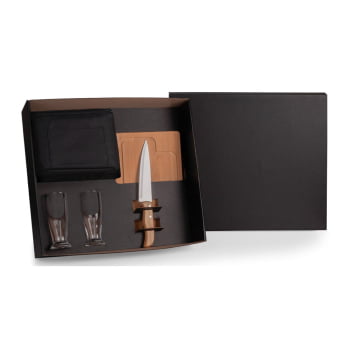 Kit Churrasco Personalizado 5 Peças com Copos SMKT-9047E Brindes Personalizados