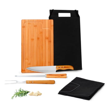 Kit Churrasco Personalizado 5 Peças  SMMB-A4103 Brinde Personalizado