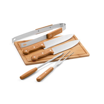 Kit Churrasco Personalizado 5 Peças SP94142 Estojo 210D Brinde Personalizado