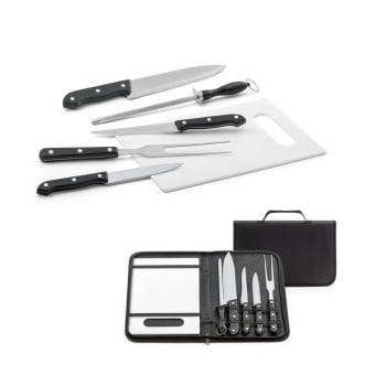 Kit Churrasco Personalizado 5 Peças SP94144 Estojo Nylon Brinde Personalizado