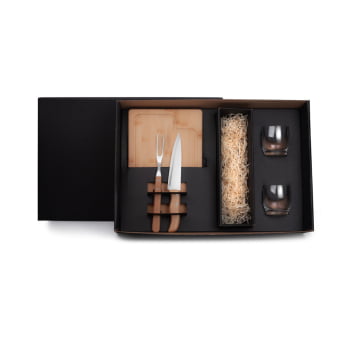 Kit Churrasco Personalizado 5 Peças Whisky SMKT-9040V Brindes Personalizados