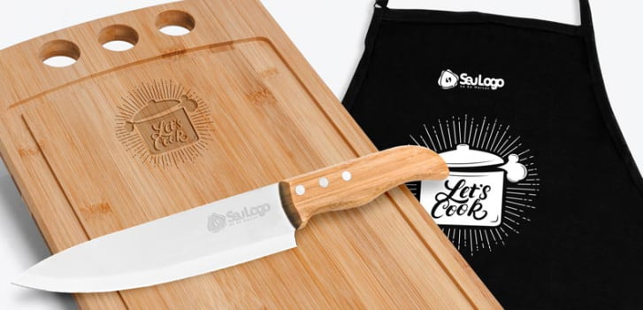 Kit Churrasco Personalizado 6 Peças Caixa Preta SMME-21803 Brindes Personalizados