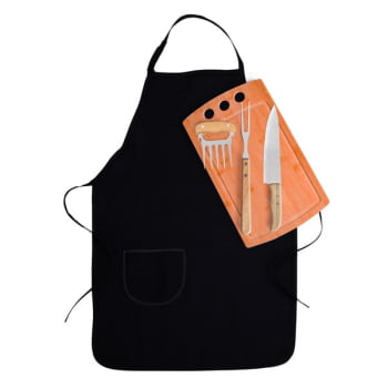 Kit Churrasco Personalizado 6 Peças Com Copo Térmico SMKT-90301 Brinde Personalizado