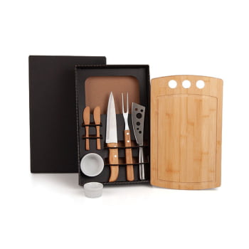 Kit Churrasco Personalizado 7 Peças Com Ramekins SMME-21013 Brindes Personalizados