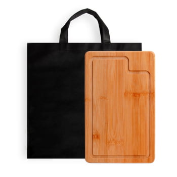 Kit Churrasco Personalizado Bambu e Inox 5 Peças SMKT-9061H Brinde Personalizado