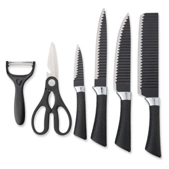 Kit Churrasco Personalizado Caixa 6 Peças Lâmina Aço Inoxidável X08123 Brinde Personalizado