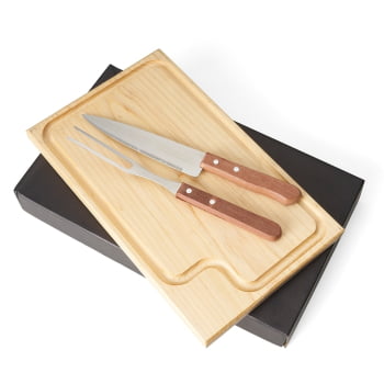 Kit Churrasco Personalizado Caixa Kraft 3 Peças X14565N Brinde Personalizado
