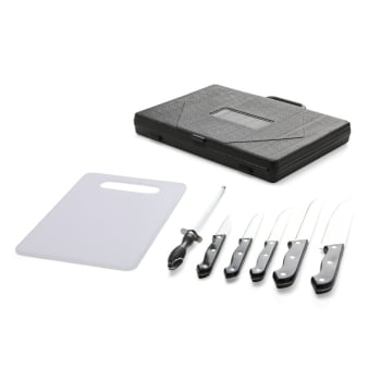 Kit Churrasco Personalizado com Maleta 7 Peças X08246 Brinde Personalizado