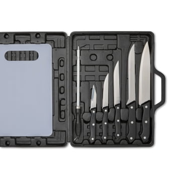 Kit Churrasco Personalizado com Maleta 7 Peças X08246 Brinde Personalizado
