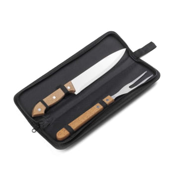 Kit Churrasco Personalizado Estojo de Nylon 3 Peças ASIKC0124 Brindes Personalizados