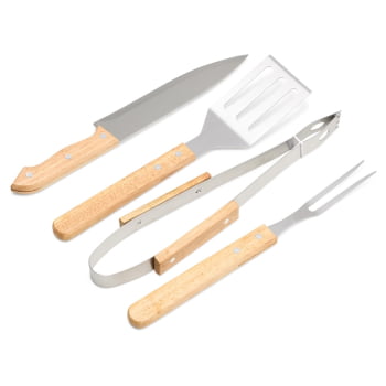 Kit Churrasco Personalizado Estojo de Nylon 4 Peças X12462B Brinde Personalizado