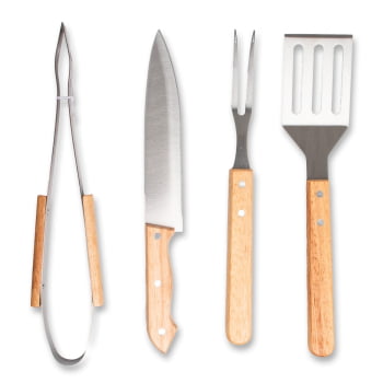 Kit Churrasco Personalizado Estojo de Nylon 4 Peças X12462B Brinde Personalizado