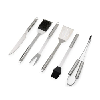 Kit Churrasco Personalizado Estojo de Nylon 6 Peças X18895 Brinde Personalizado