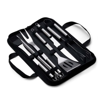 Kit Churrasco Personalizado Estojo de Nylon 9 Peças X09018 Brindes Personalizados